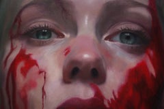 Red 09 – Pittura figurativa contemporanea a olio che esplora il silenzio, la vulnerabilità e...