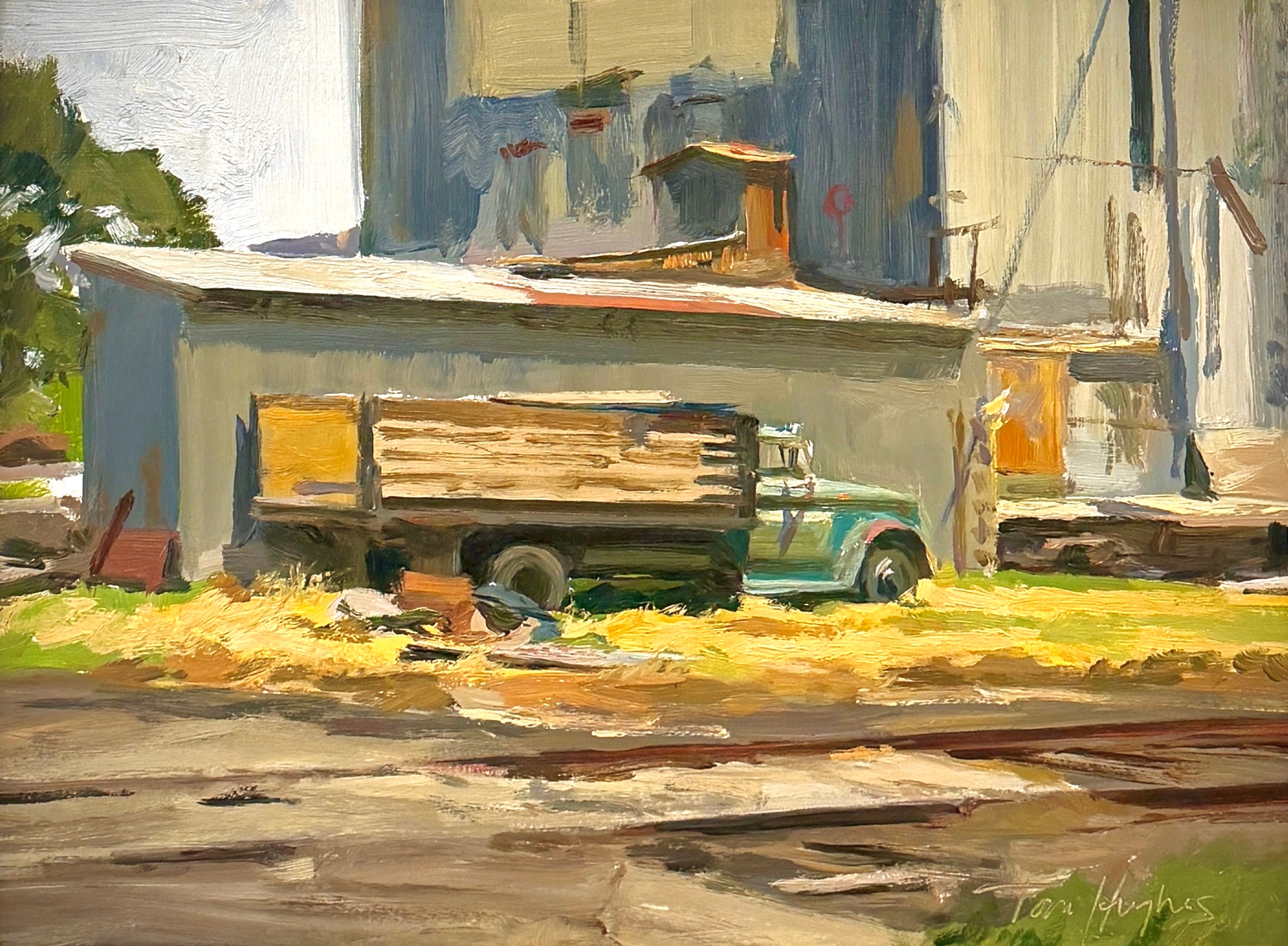 Tom Hughes, "Chevy Truck, Bozeman", Ölgemälde des zeitgenössischen amerikanischen Realismus