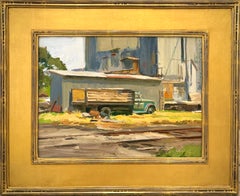 Tom Hughes, "Chevy Truck, Bozeman, " Contemporary American Realist Oil Painting