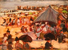 Theresa Bernstein, « Plage bondée, Coney Island », Scène de plage