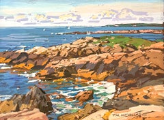 "Thacher Island (surf)" Original Coastal Painting by T.M. Nicholas