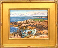 "Thacher Island (surf)" Original Coastal Painting by T.M. Nicholas