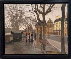 "Untitled, Paris Scene" Original Paris Cityscape by Régis Pettinari