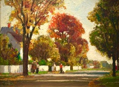 Anthony Thieme South Street Rockport Original Oil Painting American Impressionis