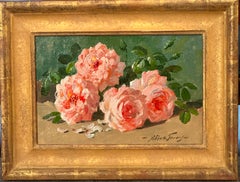 Roses, Original Floral Still Life Oil Painting by Abbott Fuller Graves