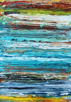 Mi piace quello che vedo: dipinto astratto in acrilico con texture, colori intensi, stile contemporaneo