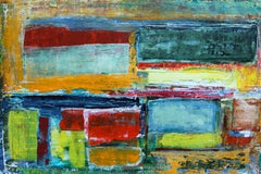 Stars and Energy Abstract Acrylic painting. Vivid colors Modern Contemporary