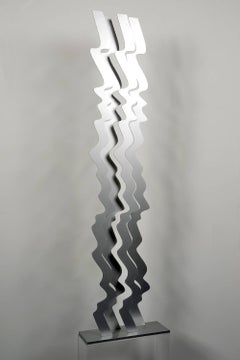 Outdoor sculpture, Wave, steel standing sculpture