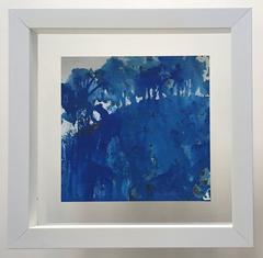 Blue painting, framed