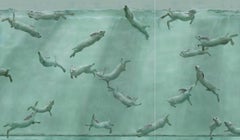 Swimming bunnies, Aquarium 27, diptych