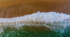 Aerial view of the beach, wave