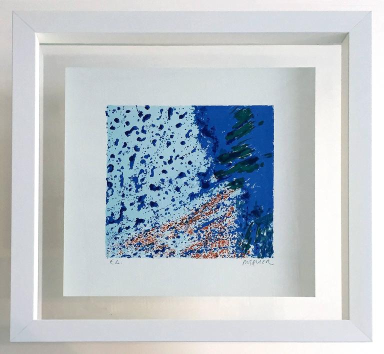 Noël Pasquier - Bleu tone Abstract, Print For Sale at 1stdibs