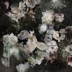 Photo composition with flowers and butterflies, divin, Eden II