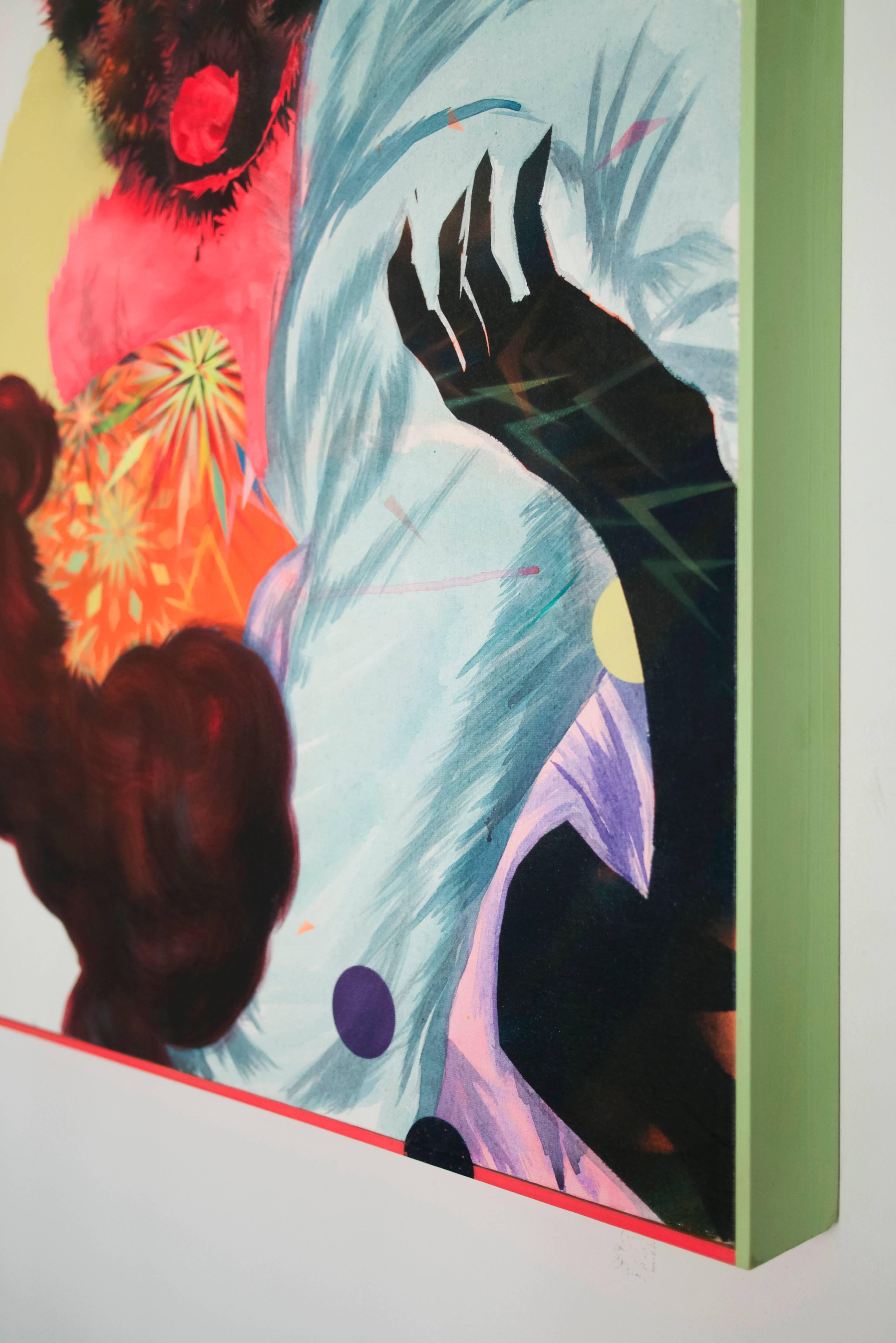 Boy, Girl And Wolf Show - Painting by SHARK TOOF