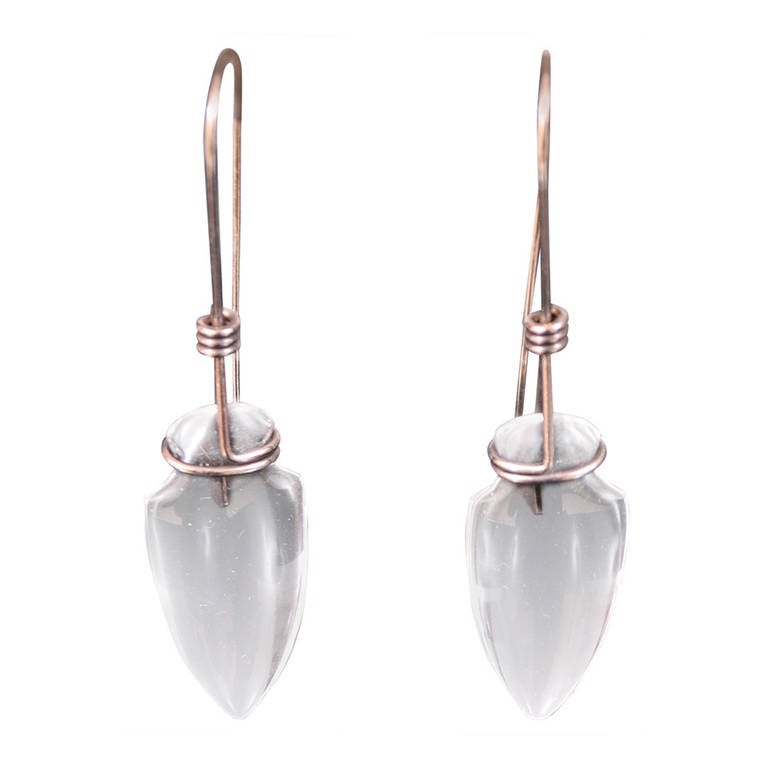 Tina Chow Colorless Rock Crystal Amphora Earrings at 1stDibs | tina ...
