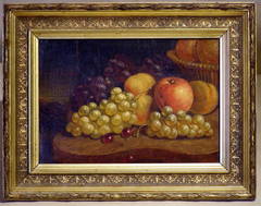 19th Century American Still Life Painting of Fruit