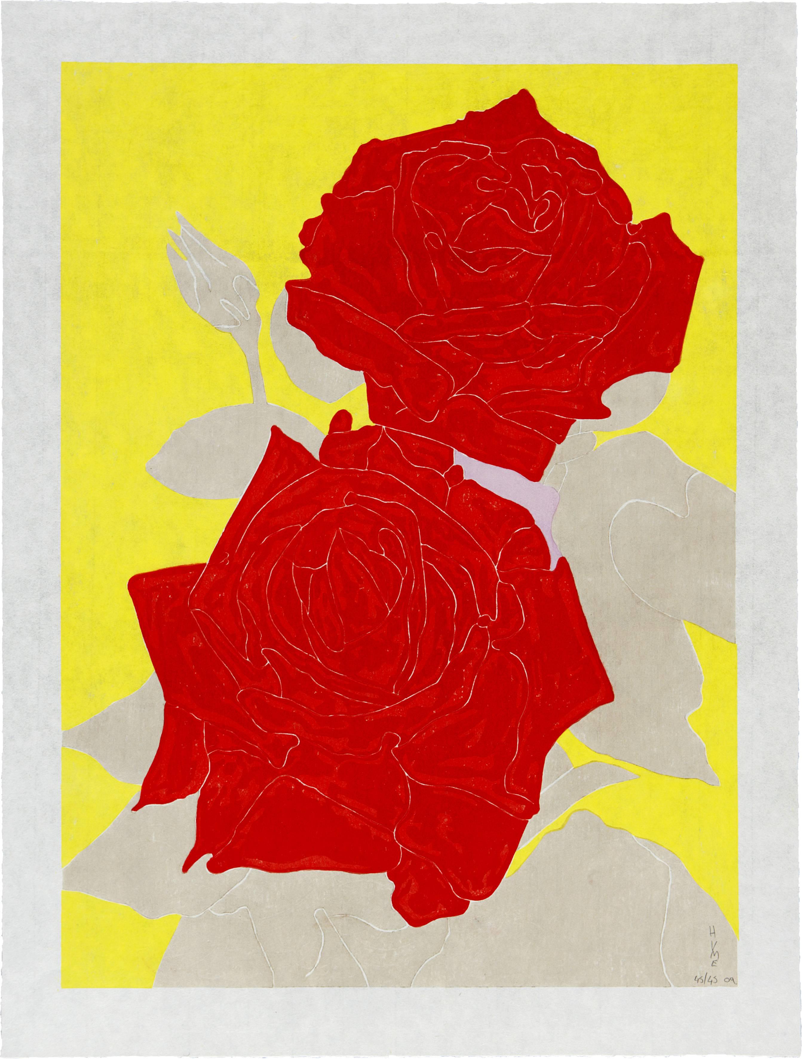 Two Roses - Print by Gary Hume