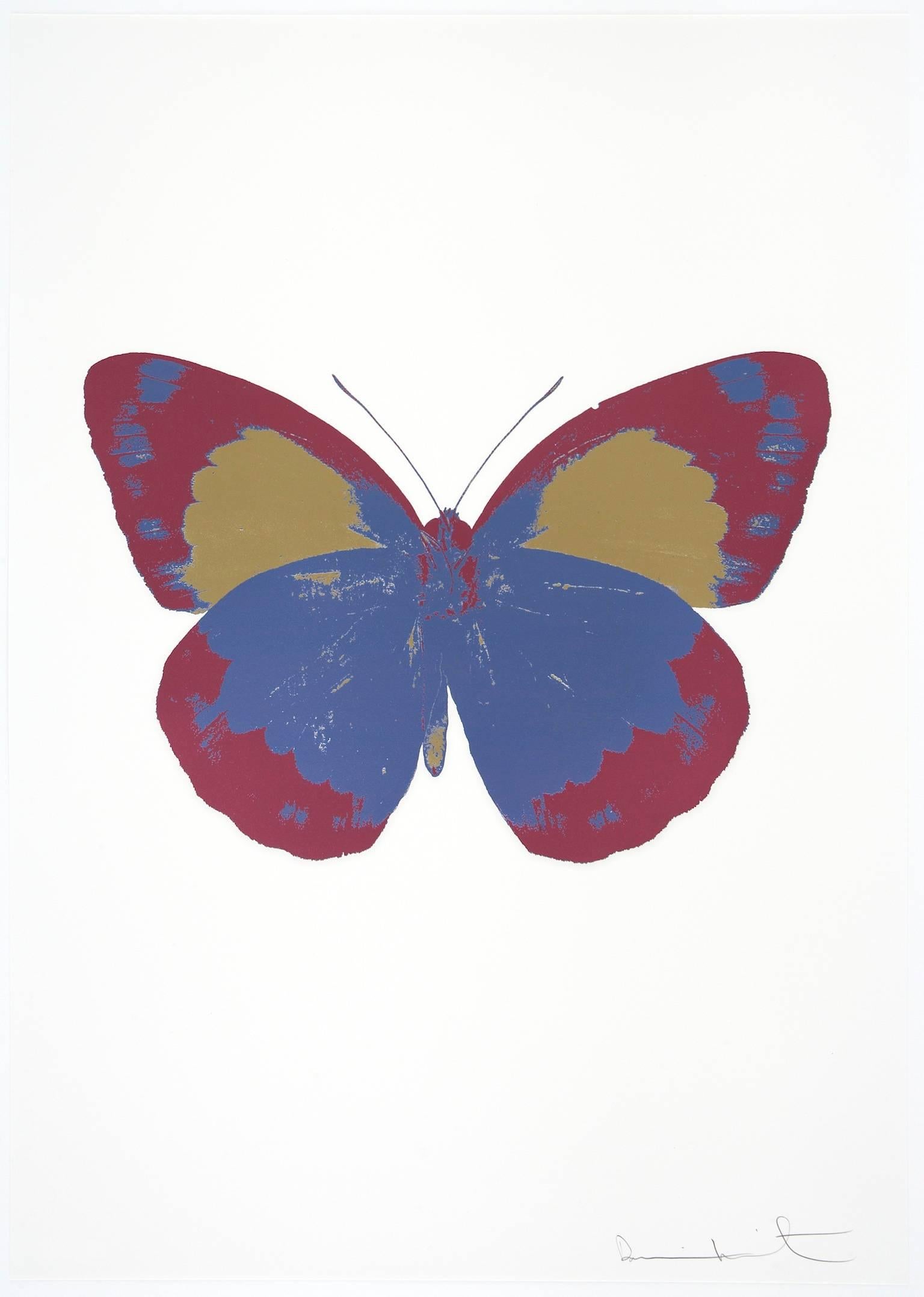 The Souls II - Cornflower Blue - Loganberry Pink - Cool Gold - Print by Damien Hirst