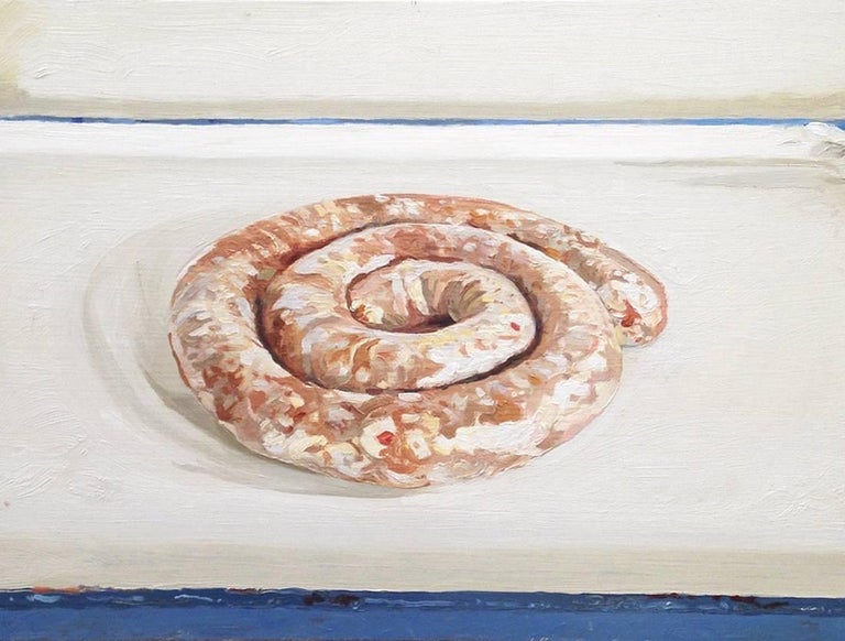 Matthew Hopkins Still-Life Painting - Ring (Contemporary Still Life of a Sausage Ring)