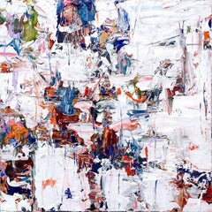 Unmasked (Bright Non-Representational Abstract Expressionist Painting on Canvas)