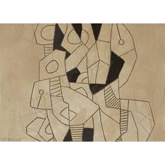 Black and Gray Abstract Drawing, Untitled 20 4