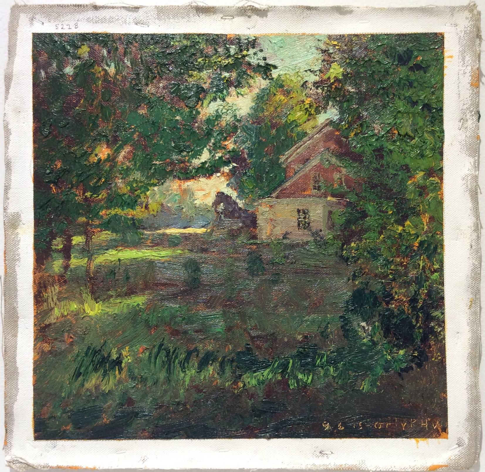 #5528 Thaddius Walker's House (Impressionist Hudson Valley Landscape Painting) 1