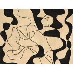 Black and White Abstract Drawing, Untitled 32 6