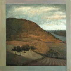 Apertura n. 54 (Quadro paesaggistico ad olio moderno della valle del fiume Hudson su tela)