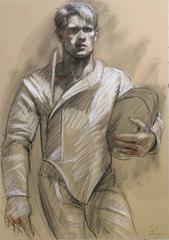 MB 013 (Single Fencer graphite drawing)