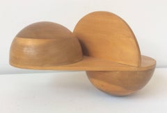 Used All's Fair (Abstract, Mid Century Modern Small Scale Wooden Tabletop Sculpture)