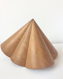 Fanfare (Small Abstract Wood Sculpture in Mid Century Modern Style)