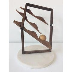 Pachinko (Md Century Modern Inspired Table sculpture with Marble) 7