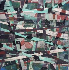 Finding Noto #6 (Modern Graphic Square Abstract Color Study in Plum & Teal) 9