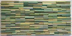Mindanoa  (Abstract Three Dimensional Wood Wall Sculpture in Green) 