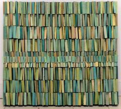 Flippity - Green and Blue Abstract Wall Sculpture
