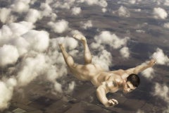 Icarus 4: Modern Photograph of Nude Male in Sky Based on Traditional Greek Myth