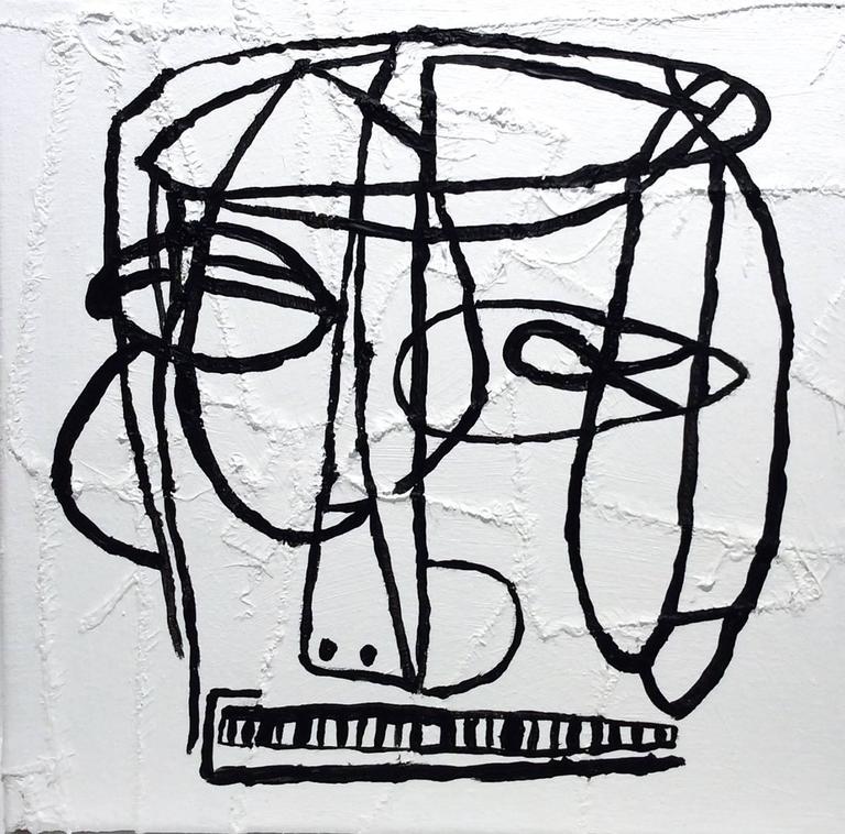 Jack Walls Rex Black And White Abstract Portrait On Hand