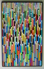 Chromatics Interruptus (Multi-Colored Wooden Wall Sculpture)