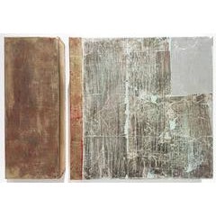 'Untitled' (Gold and Silver Leaf Minimal Diptych) 7