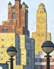 6:05 AM, Study (Small Cityscape Painting of Williamsburg, Brooklyn)