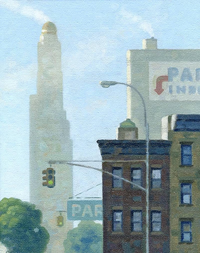 Robert Goldstrom Ashland Fog 2 Study Small Vertical Cityscape