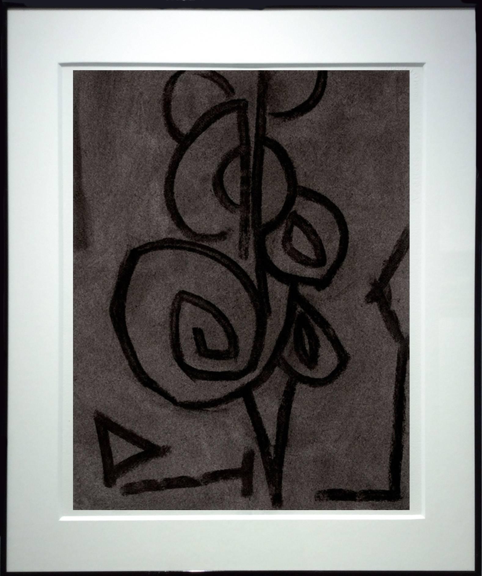 Untitled (Modern Black Charcoal & Gray Abstract Still Life Drawing on Paper) - Art by Ralph Stout
