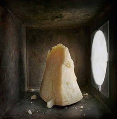Used Parmesan (Contemporary Still Life Study in Light Box with Diffused Light)