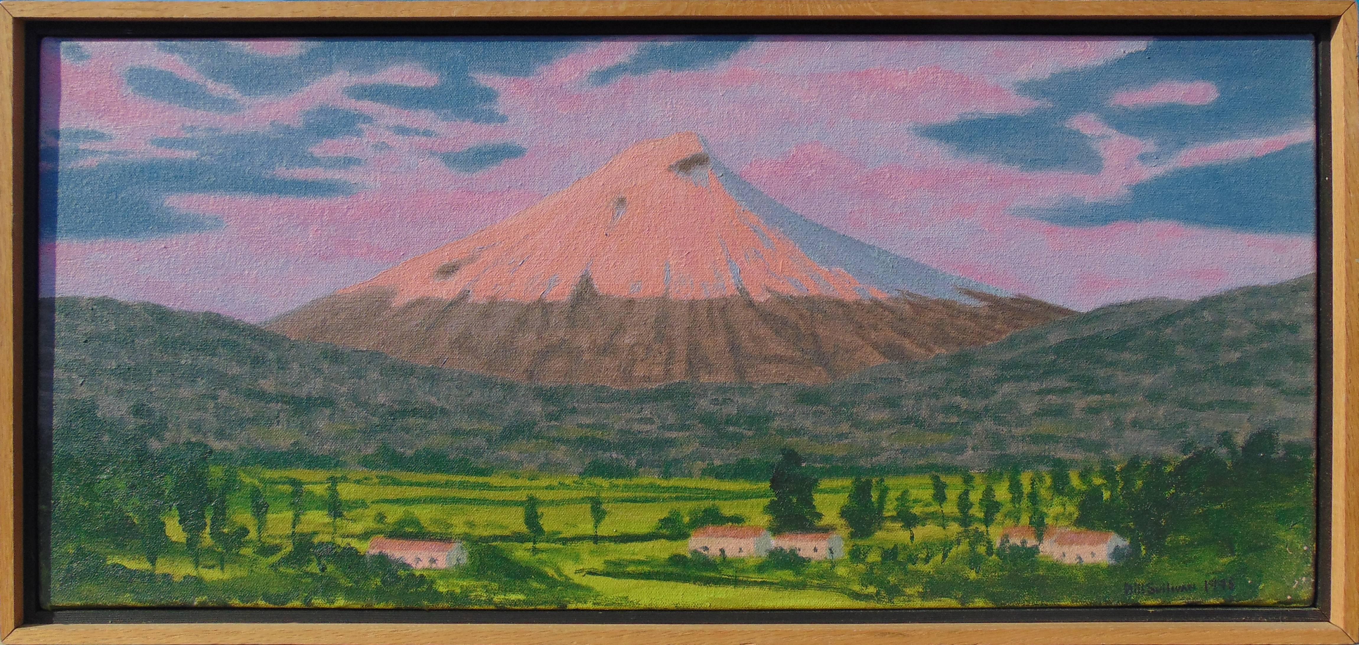 Landscape Painting Bill Sullivan - Cotopaxi (peinture  l'huile contemporaine d'un paysage volcan en Colombie)