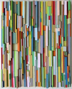 Tutti-Frutti (Colorful Abstract Three Dimensional Wood Wall Sculpture) 