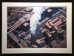 Steel Mill & Water Truck, Gary, IN (Framed Modern Industrial Aerial Photograph)