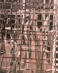 Grid No. 201 (Modern, Abstract Gestural Photo in Pale Sienna, Brown & Champagne)