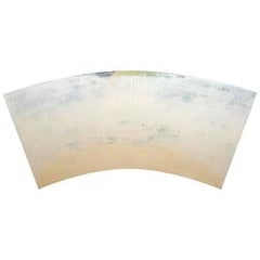Fan Painting #1 (Contemporary, Abstract Painting in Ivory Palette) 11