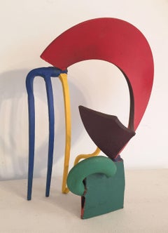 Sprite (Small and Colorful Abstract Mid Century Modern Steel Sculpture)