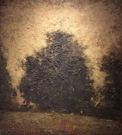 Early Morning: Abstract Mixed Media Landscape on Canvas